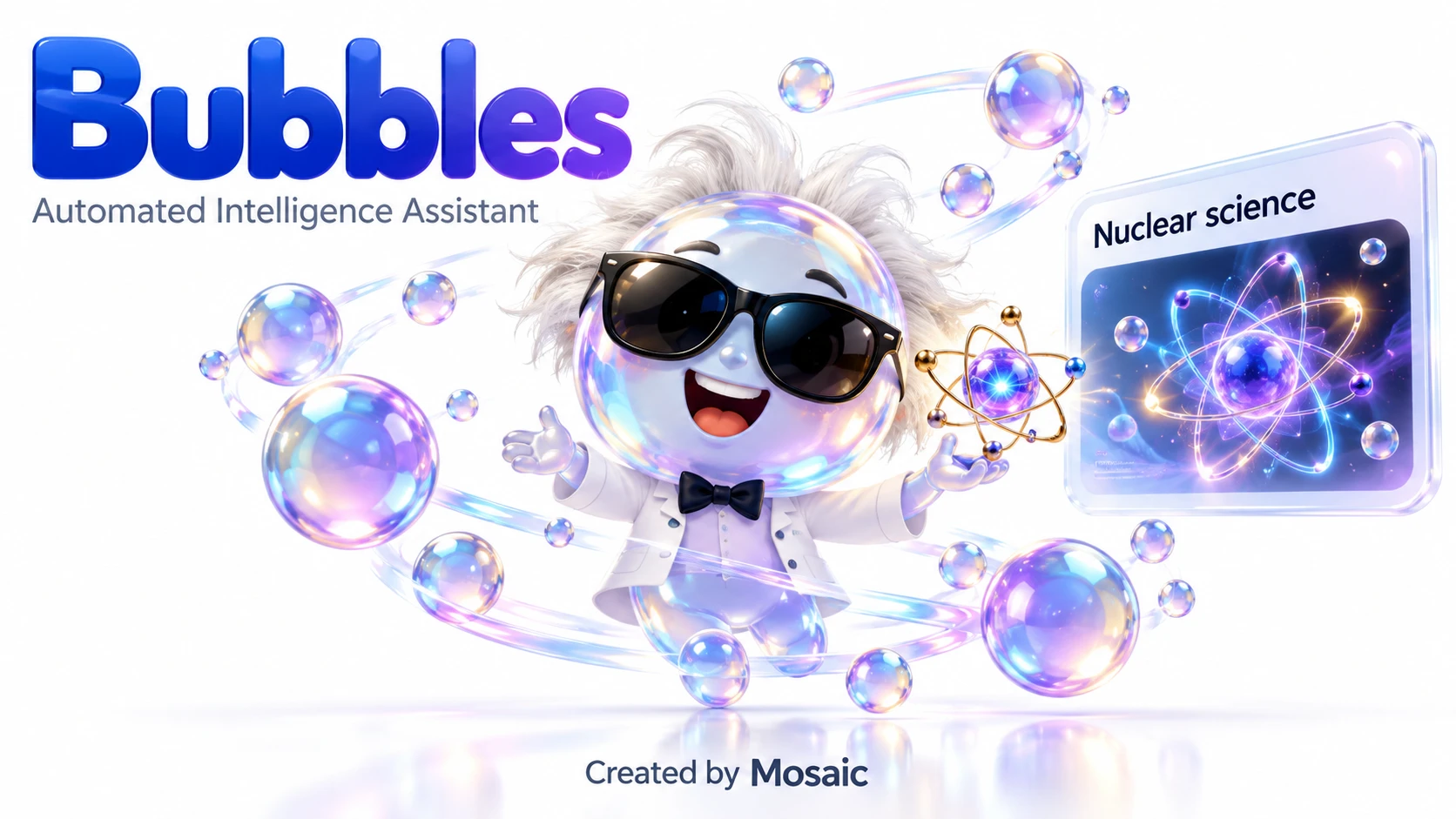Bubbles in shades with the original Mosaic commercial artwork